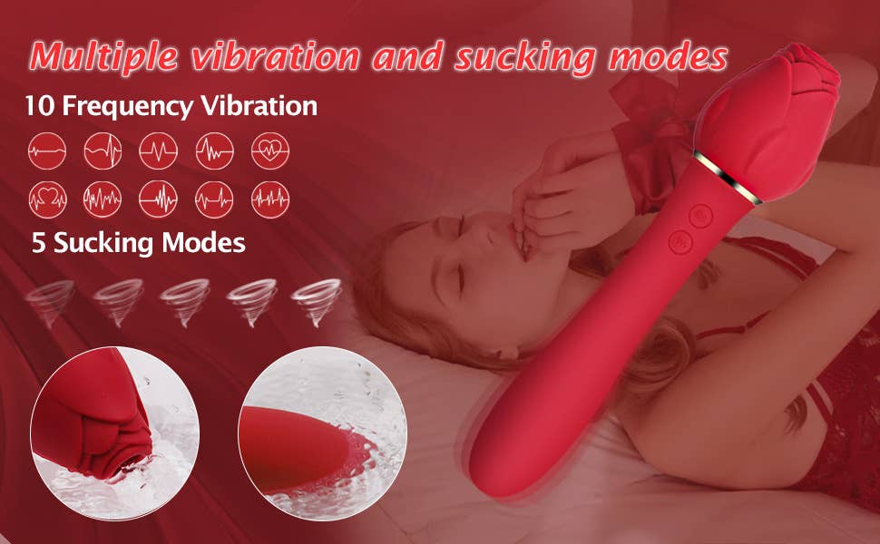 Vibromasseur à sucer la rose, sucer les seins, taquiner, jouets sexuels féminins