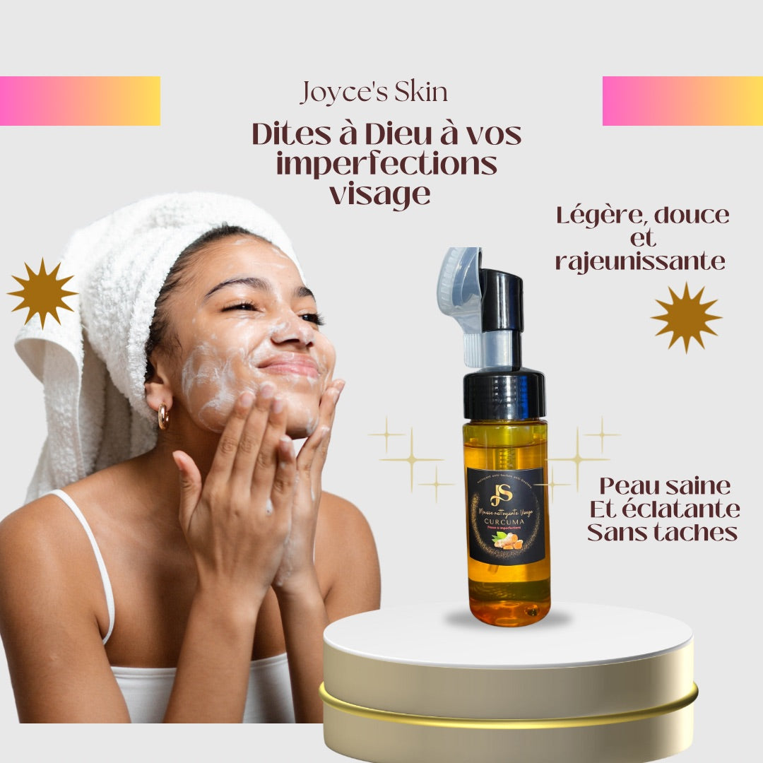 Zéro taches mousse nettoyante reparatrice anti-taches visage au curcuma