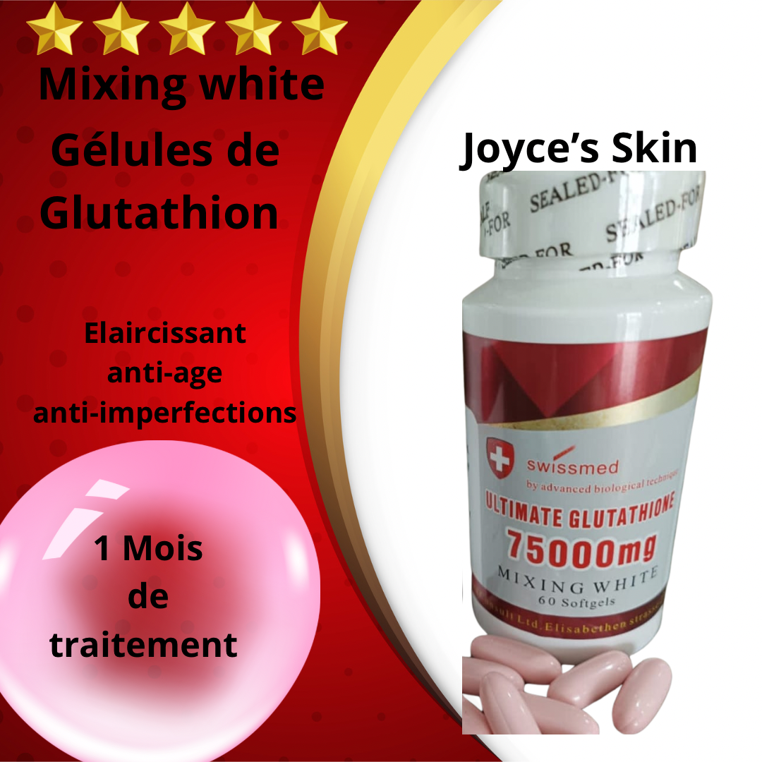 Mixing white glules de Glutathion ultra claircissante 1 boites JOYCE'S SKIN Mixing white glules de Glutathion ultra claircissante 1 boites JOYCE'S SKIN