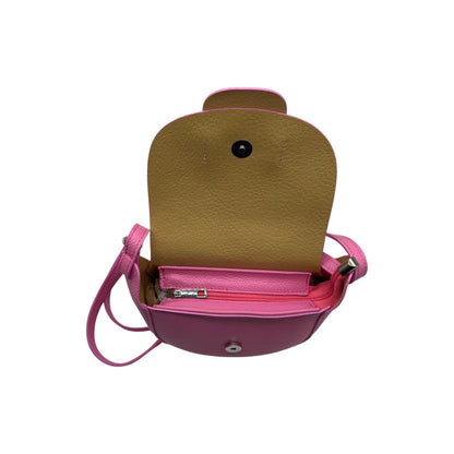 Sac à bandoulière cuir graine cherimode rose