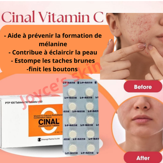 Cinal vitamin C traitement spécial du visage taches,boutons,imperfections