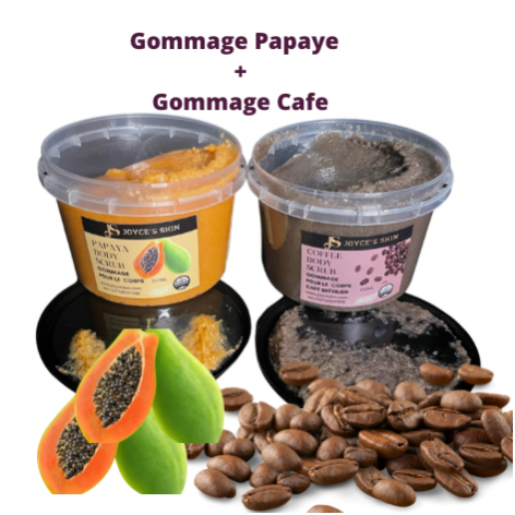 Lot Gommage papaye et gommage café