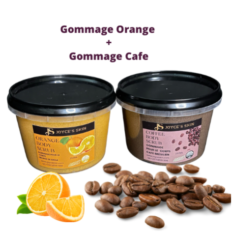Lot Gommage orange et gommage café
